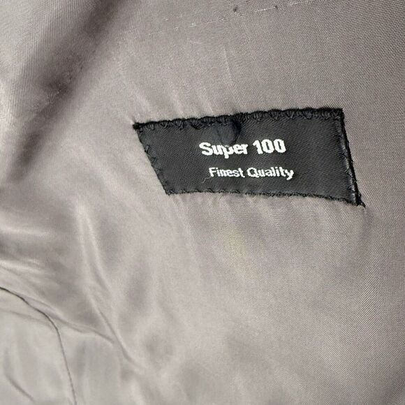 Hugo Boss Super 100 Blazer Jacket Gray Men’s Size 42S 100% Wool - Picture 6 of 7